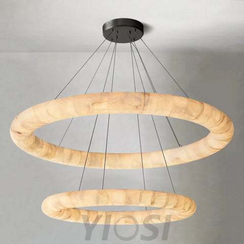 Alabaster Lisse 2 Tier Round Chandelier 61 Chandelier