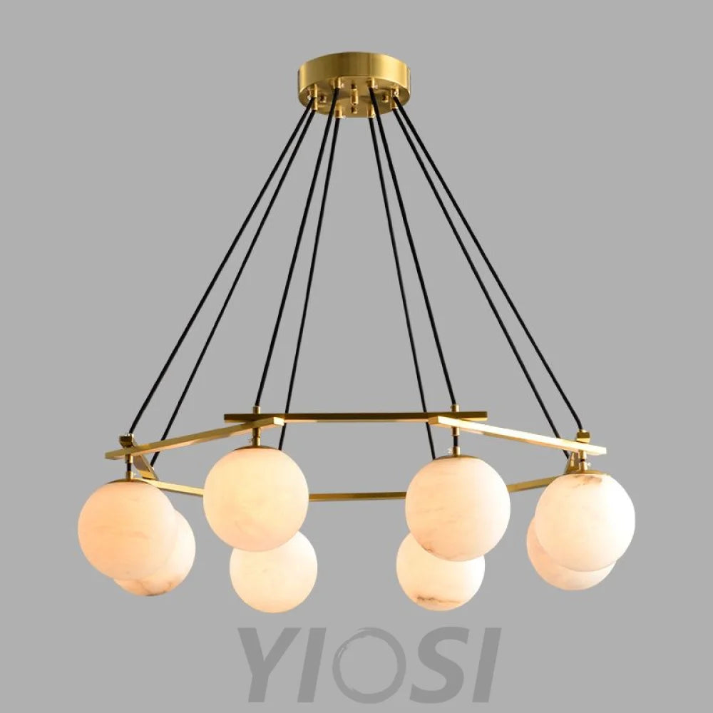 Alabaster Modern Round Ball Chandelier Chandeliers For Dining Room Stairways Foyer Bedrooms Kitchen