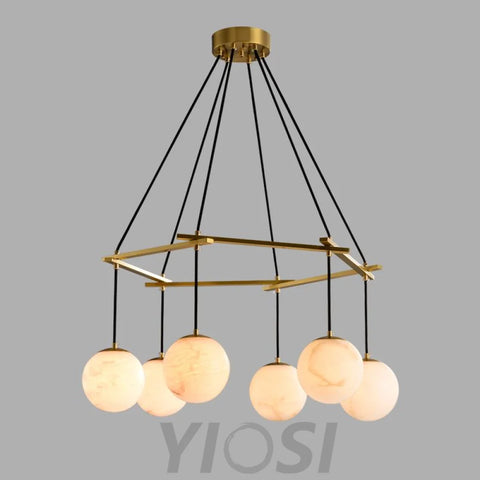 Alabaster Modern Round Ball Chandelier Chandeliers For Dining Room Stairways Foyer Bedrooms Kitchen