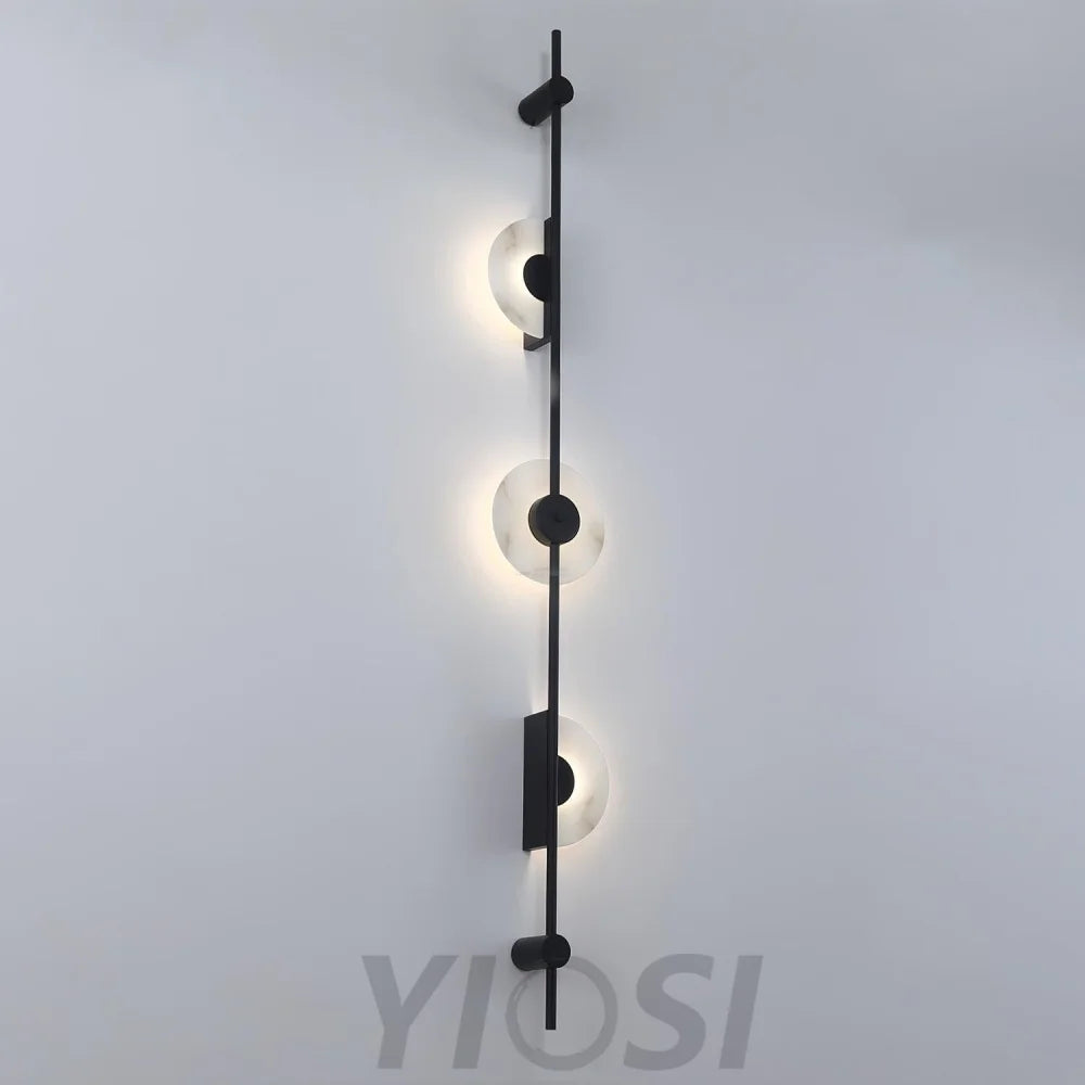 Alabaster Orb Vertical Wall Sconce - Yiosilamp