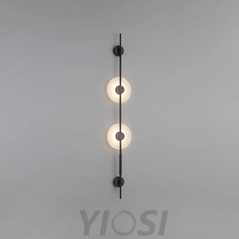 Alabaster Orb Vertical Wall Sconce - Yiosilamp