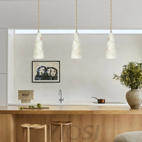 Alabaster Pendant Light Modern Brass Chandelier Chandeliers