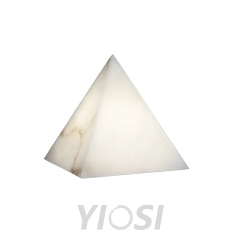 Alabaster Pyramid Table Lamp