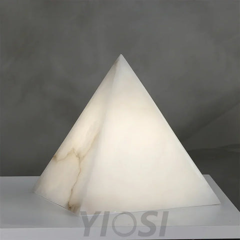 Alabaster Pyramid Table Lamp