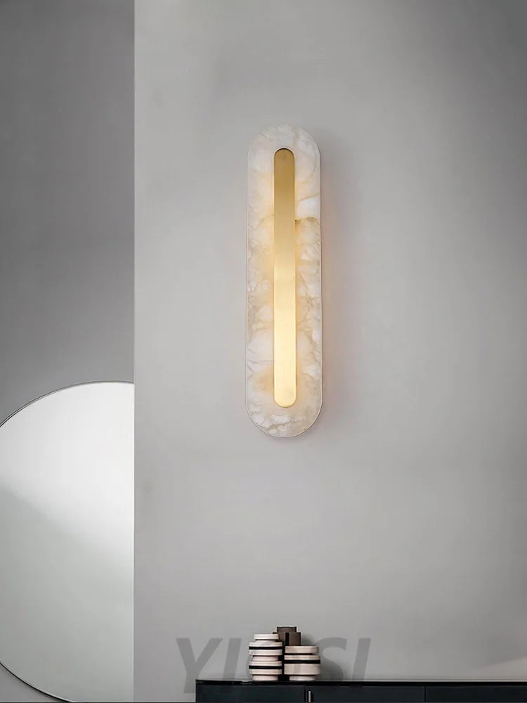 Alabaster Rounded Wall Sconce Wall lamp