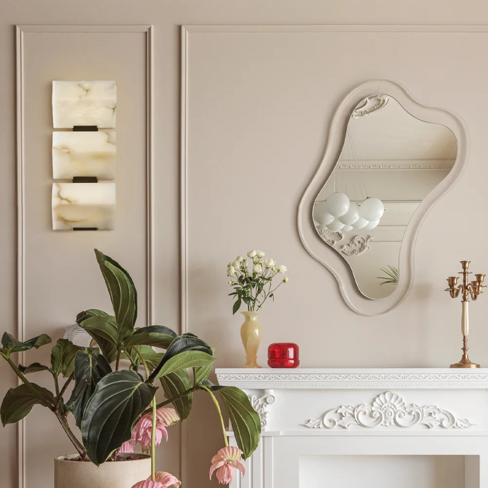 Alabaster Staircase Wall Sconce - Alabaster, Alabaster Wall Lamp-1-Yiosilamp