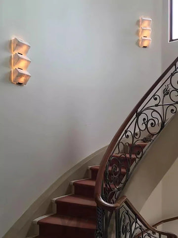 Alabaster Staircase Wall Sconce - Alabaster, Alabaster Wall Lamp-1-Yiosilamp