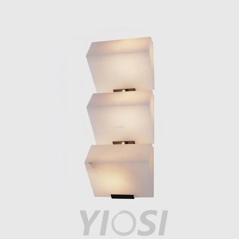 Alabaster Staircase Wall Sconce - Alabaster, Alabaster Wall Lamp-1-Yiosilamp