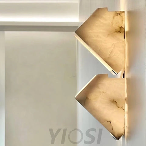 Alabaster Staircase Wall Sconce - Alabaster, Alabaster Wall Lamp-1-Yiosilamp