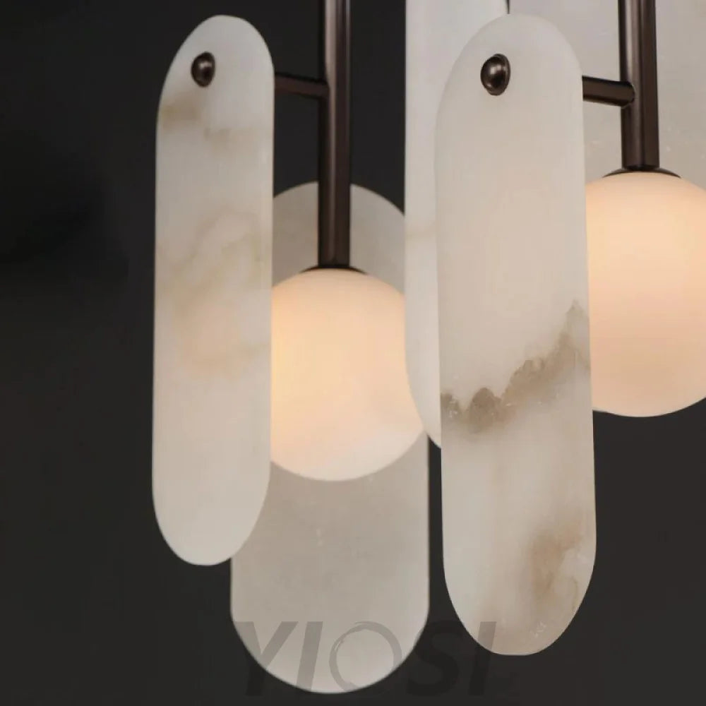 Alabaster Studio M Megalith 5-Light Linear Chandelier Chandeliers For Dining Room Stairways Foyer