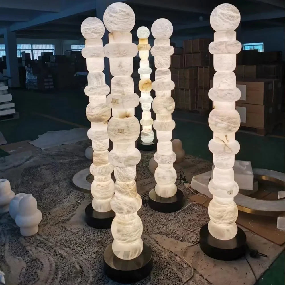 Alabaster Totem 16 Floor Standing Lamp