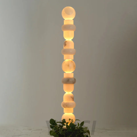 Alabaster Totem 16 Floor Standing Lamp