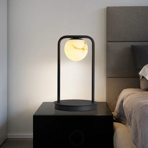 Alabaster Tribeca Black Table Lamp