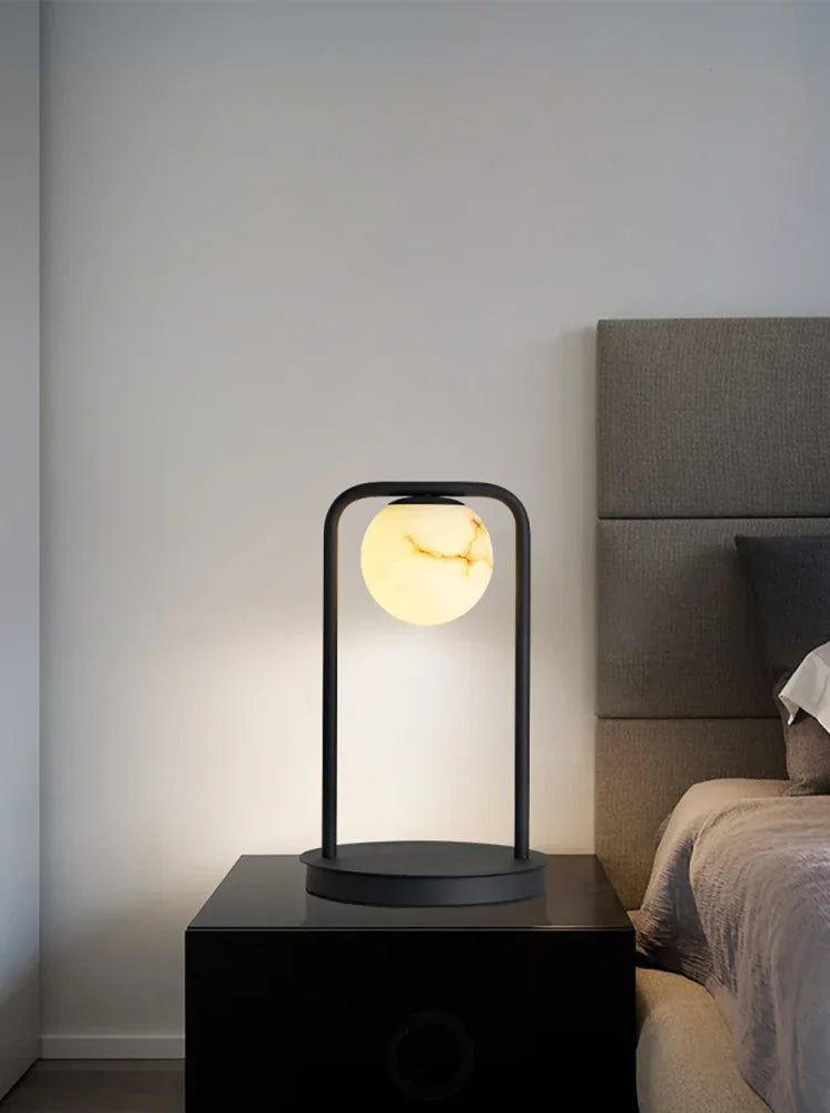 Alabaster Tribeca Black Table Lamp