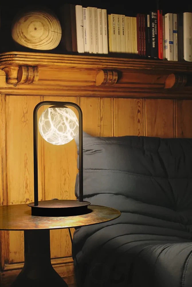 Alabaster Tribeca Black Table Lamp