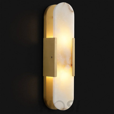 Alabaster Vertical Modern Wall Sconce