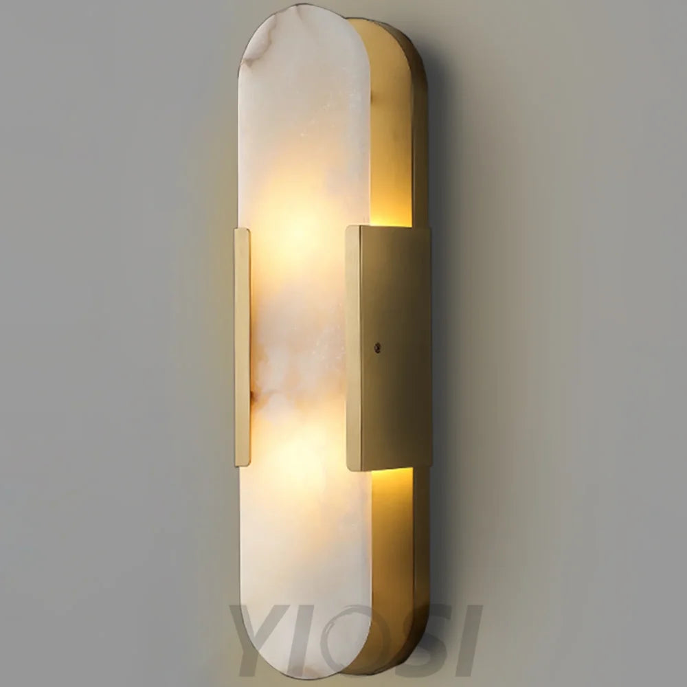 Alabaster Vertical Modern Wall Sconce