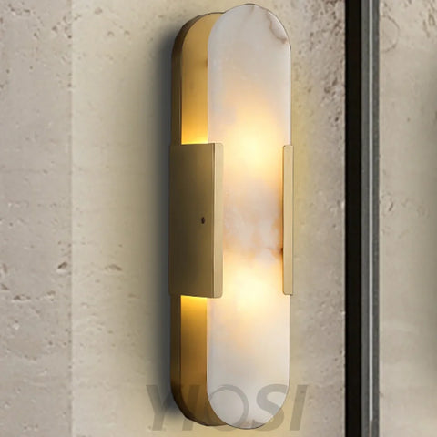 Alabaster Vertical Modern Wall Sconce