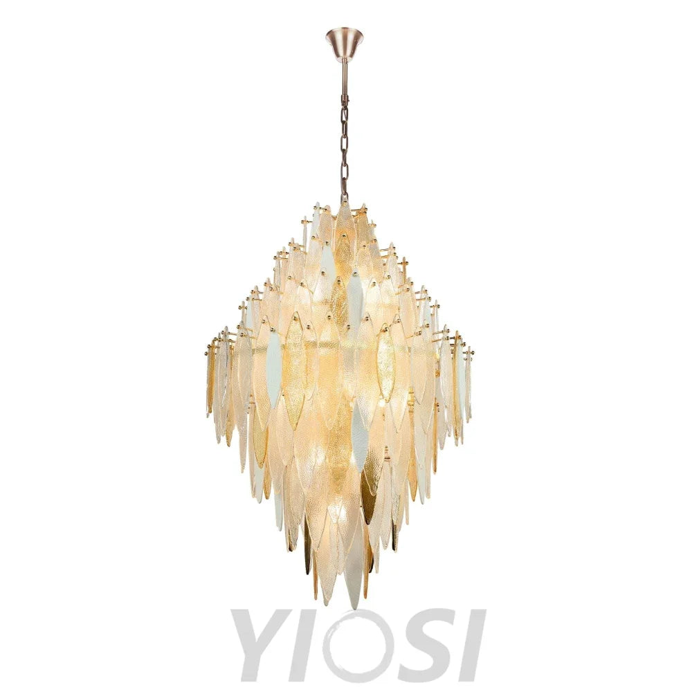 Alba Empire Tiered Oval Glass Chandelier - -1-Yiosilamp