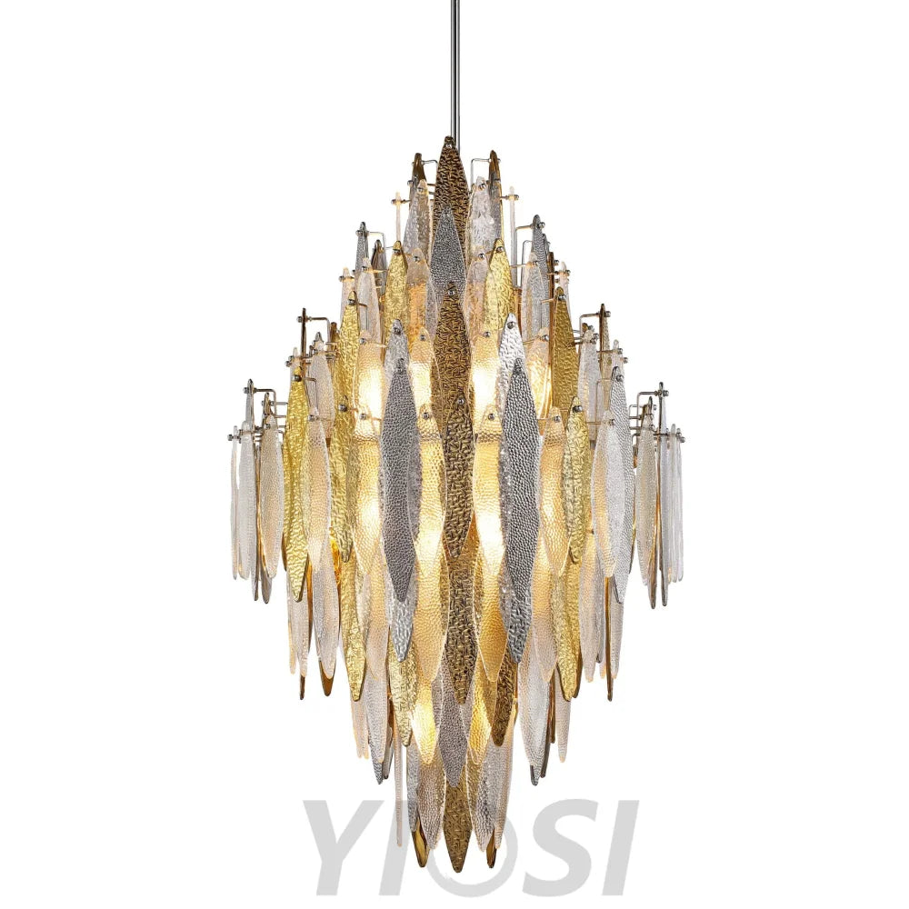 Alba Empire Tiered Oval Glass Chandelier - -1-Yiosilamp