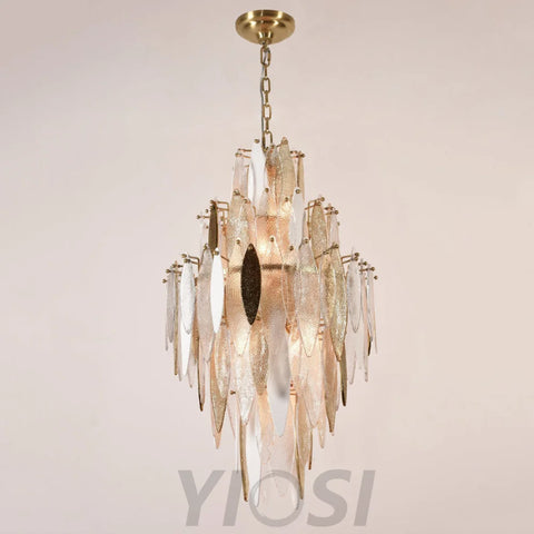 Alba Empire Tiered Oval Glass Chandelier - -1-Yiosilamp
