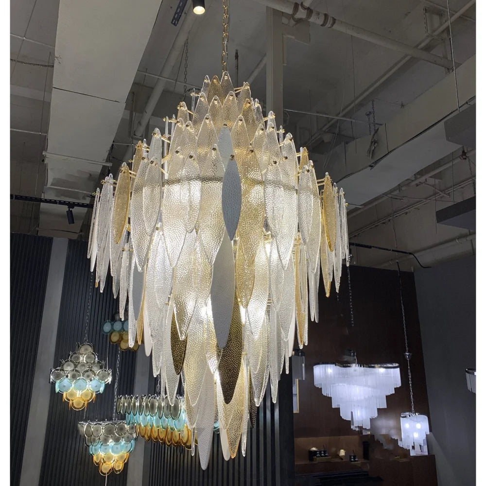 Alba Empire Tiered Oval Glass Chandelier - -1-Yiosilamp