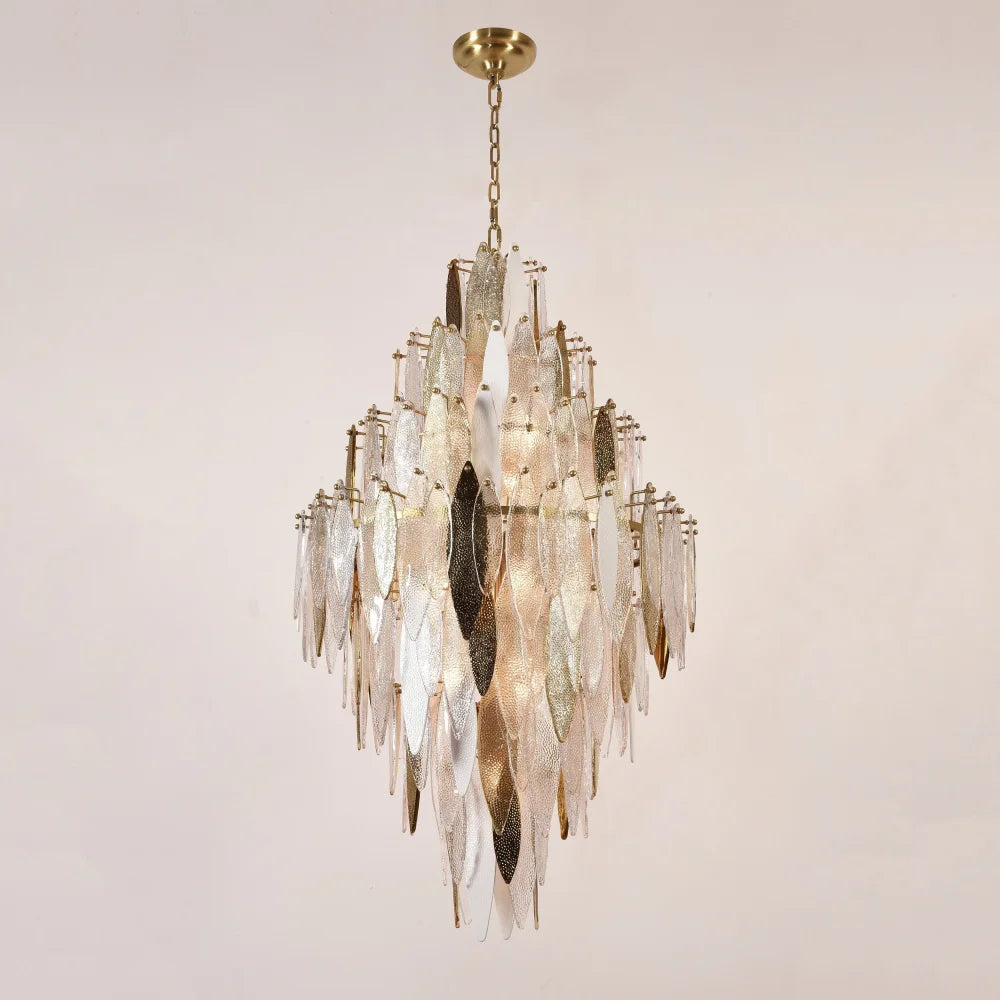 Alba Empire Tiered Oval Glass Chandelier - -1-Yiosilamp