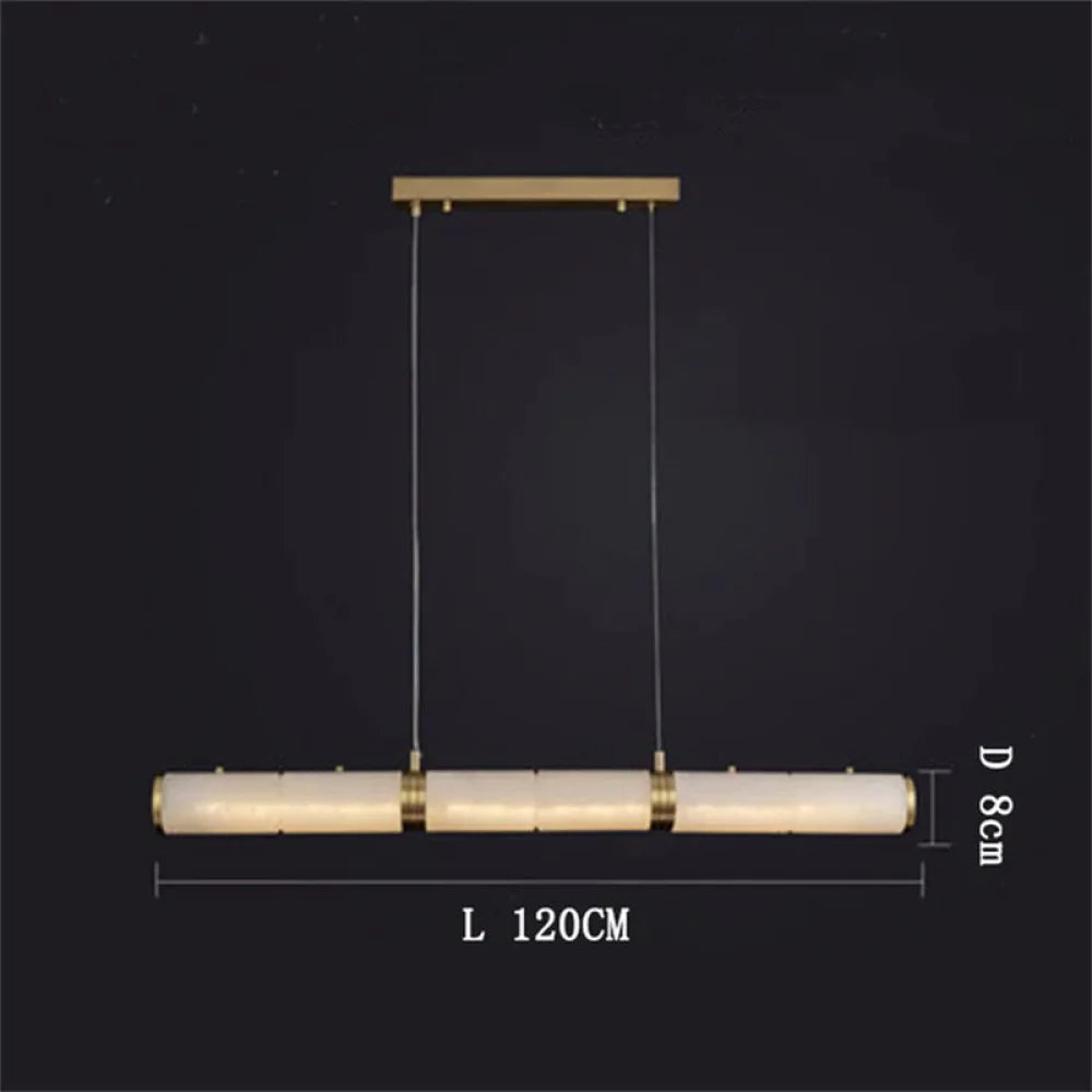 Alden Modern Linear Alabaster Chandelier 47.24’’L