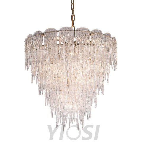 Aletta Melting Drop Crystal Glass Chandelier - -1-Yiosilamp