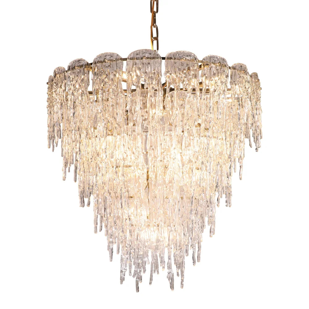 Aletta Melting Drop Crystal Glass Chandelier - -1-Yiosilamp