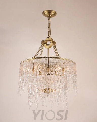 Aletta Melting Drop Crystal Glass Chandelier - -1-Yiosilamp