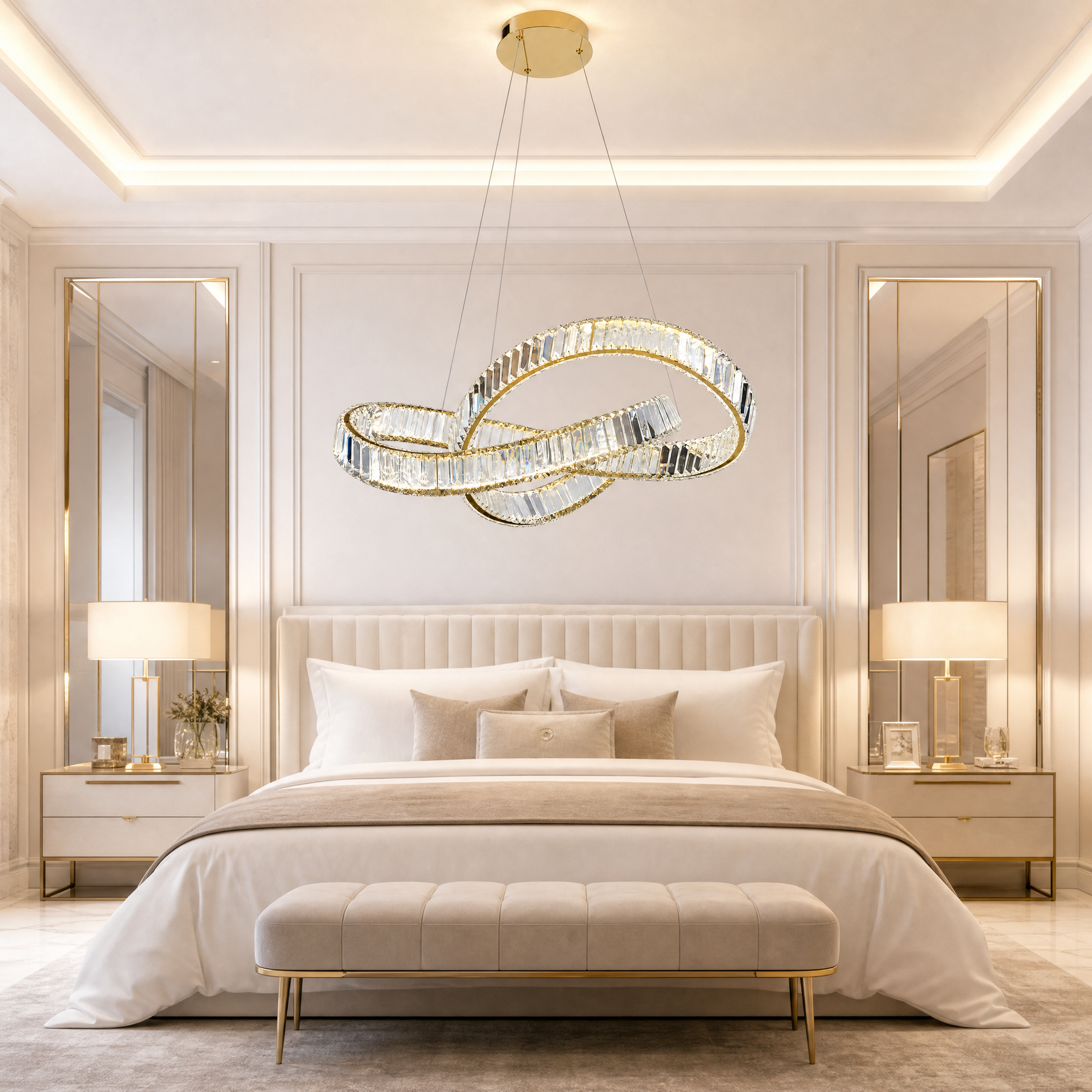 Aletta Slim Halo Chandelier