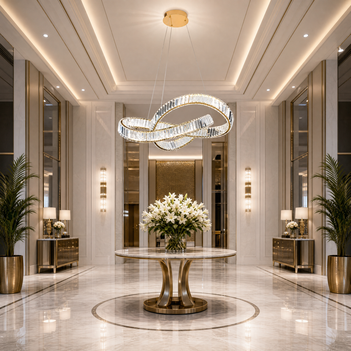 Aletta Slim Halo Chandelier