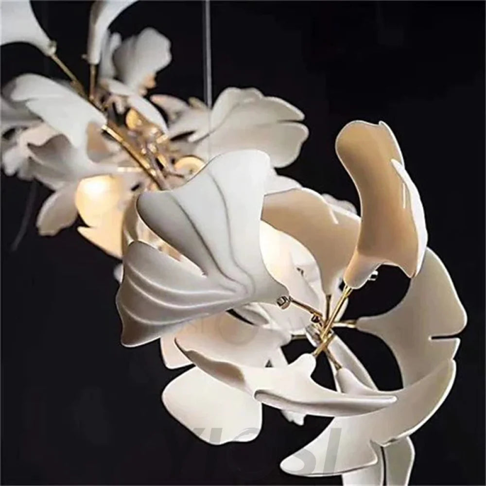 Alma Porcelain Ginkgo Branch Chandelier