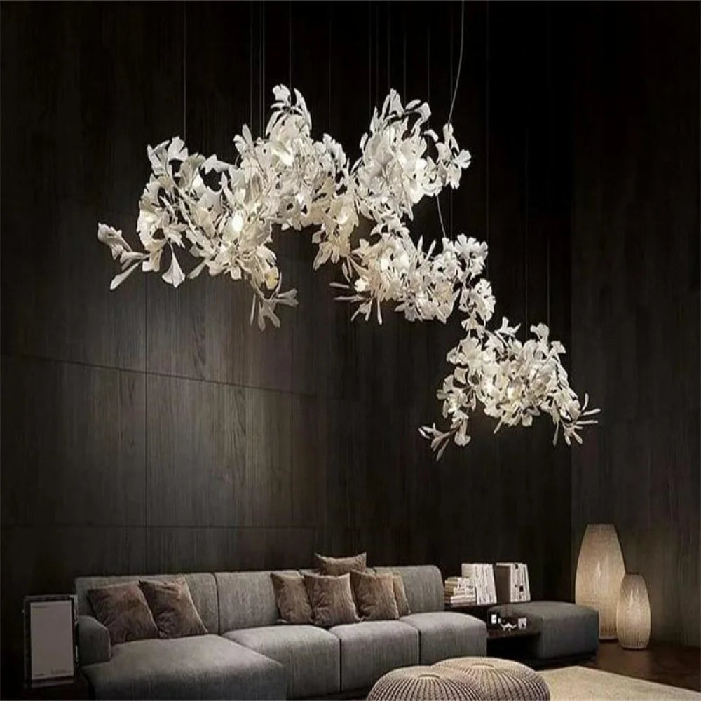 Alma Porcelain Ginkgo Branch Chandelier 70.9’’L