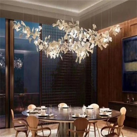 Alma Porcelain Ginkgo Branch Chandelier 78.8’’L