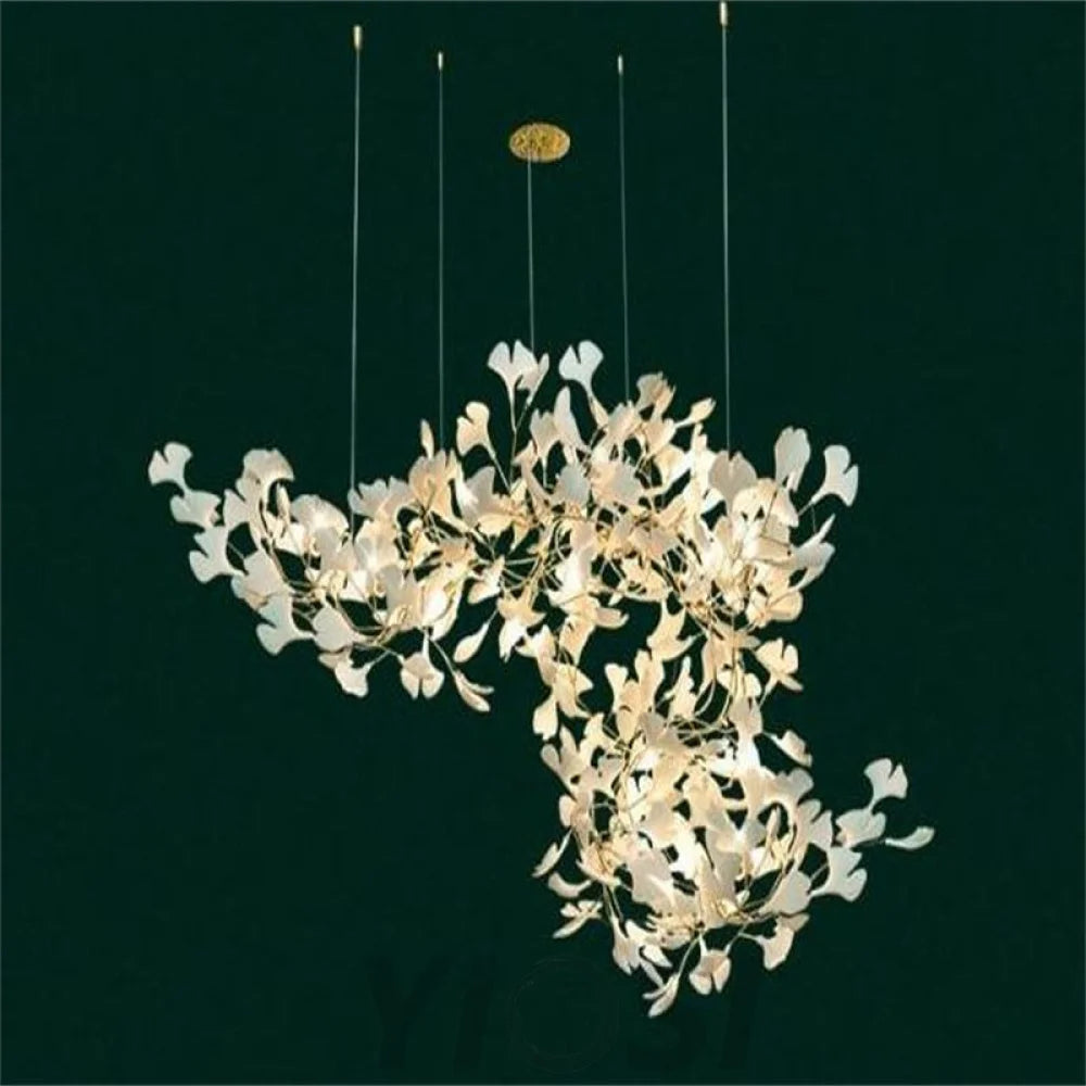 Alma Porcelain Ginkgo Branch Chandelier