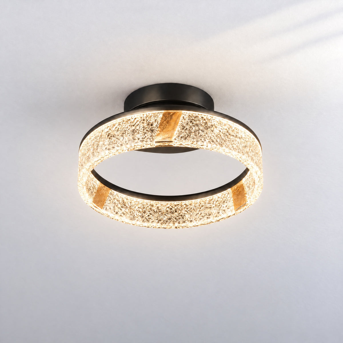 Alps Modern Crystal Flush Mount Ceiling Light – lights on