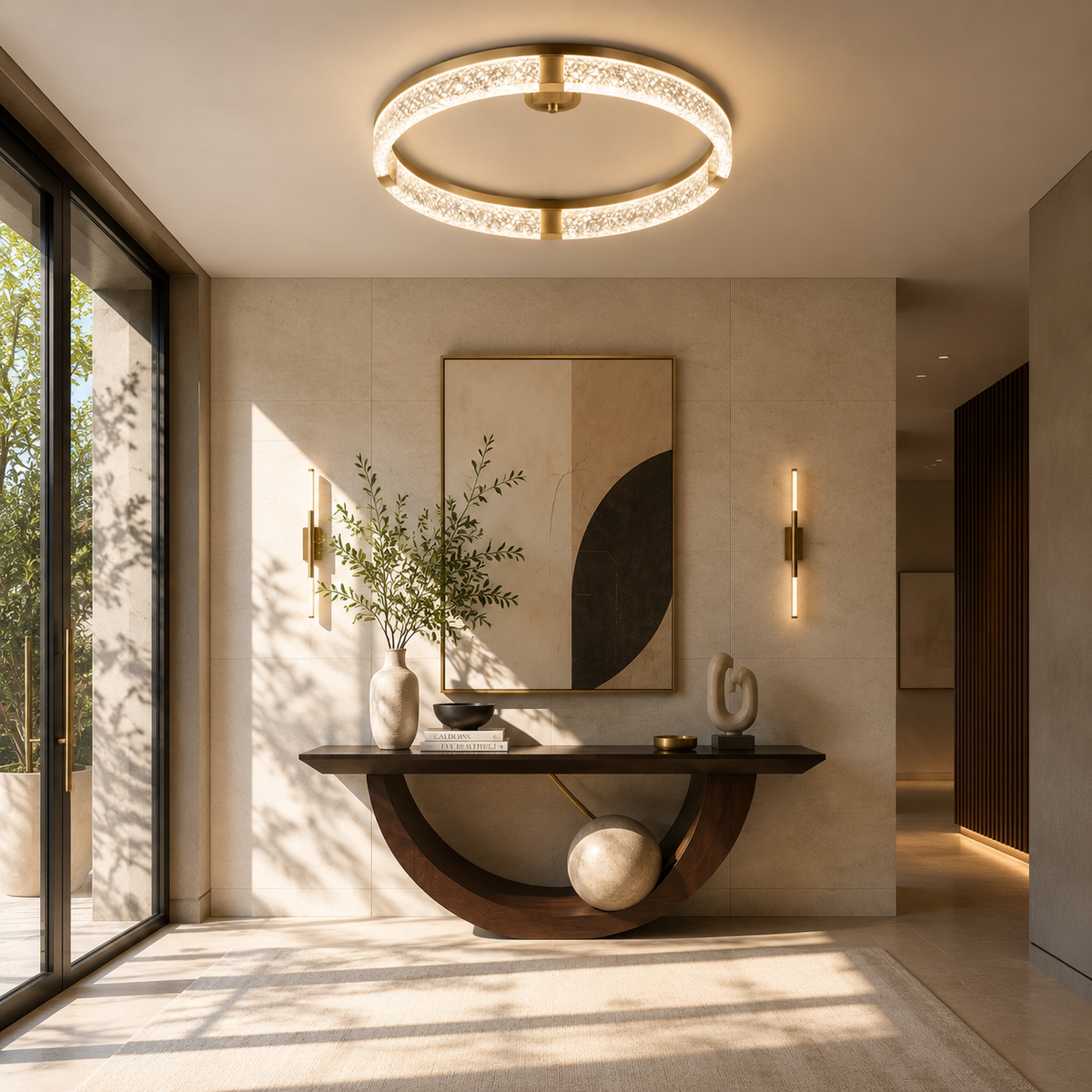 Alps Modern Crystal Flush Mount Ceiling Light