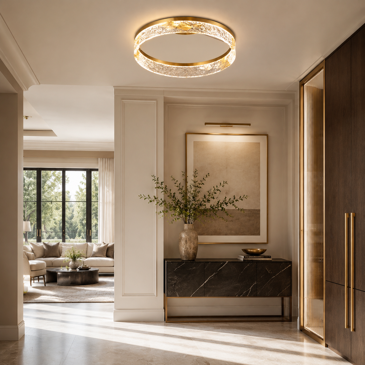 Alps Modern Crystal Flush Mount Ceiling Light