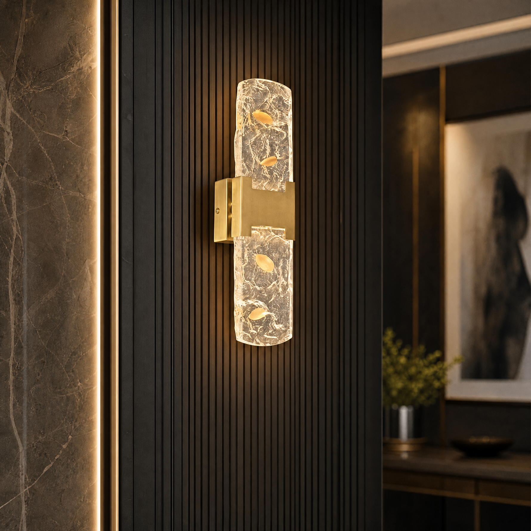 Alps Modern Crystal Wall Sconce - scene