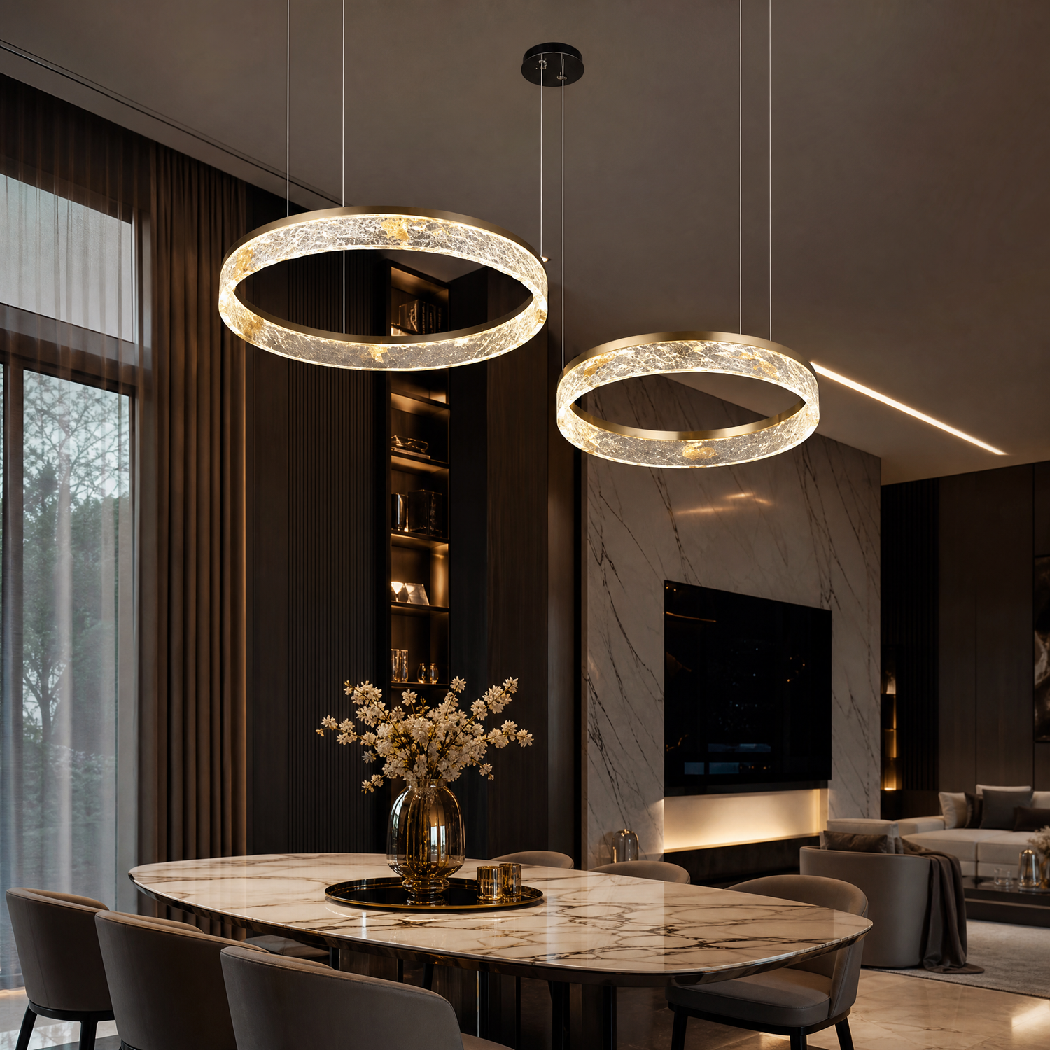 Alps Modern Multi-Tier Cluster Chandelier - scene