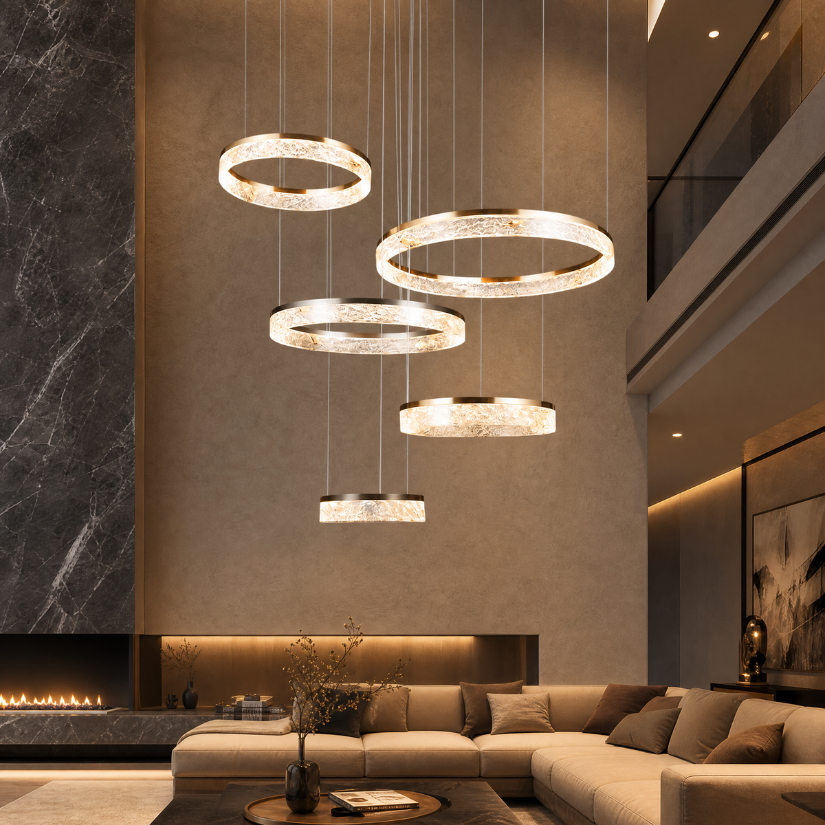 Alps Modern Multi-Tier Cluster Chandelier - scene