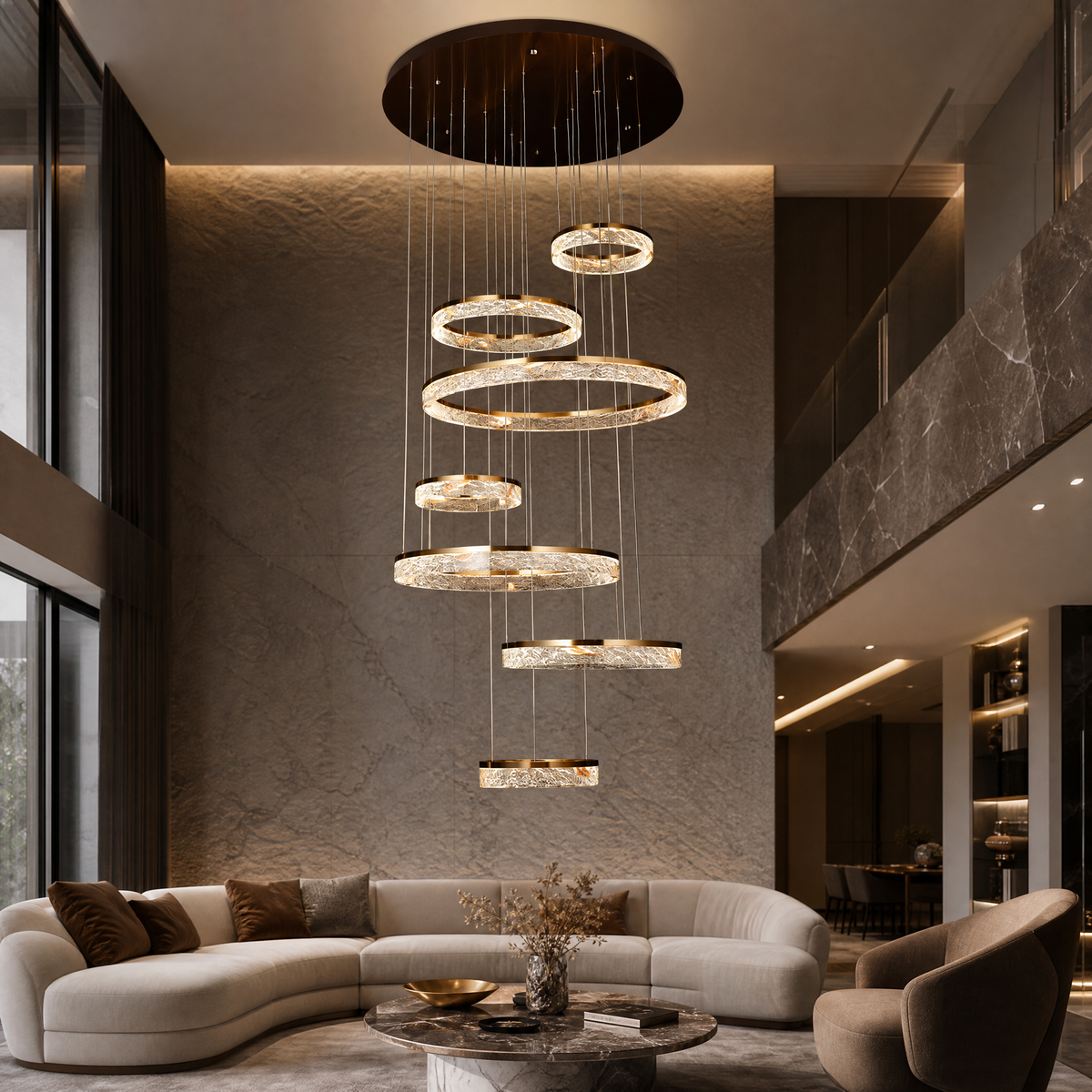 Alps Modern Multi-Tier Cluster Chandelier - scene