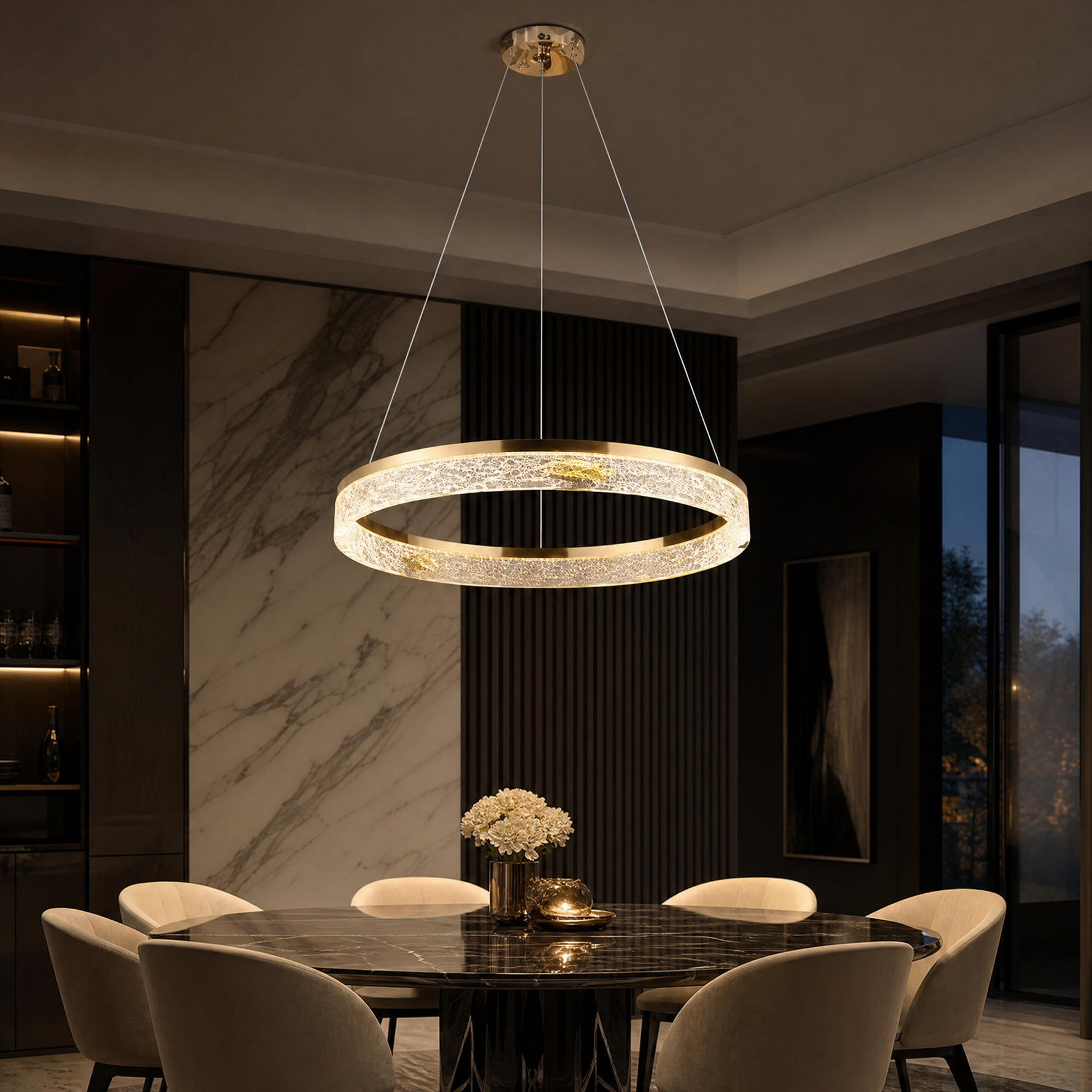 Alps Modern Sculptural Pendant Light - scene
