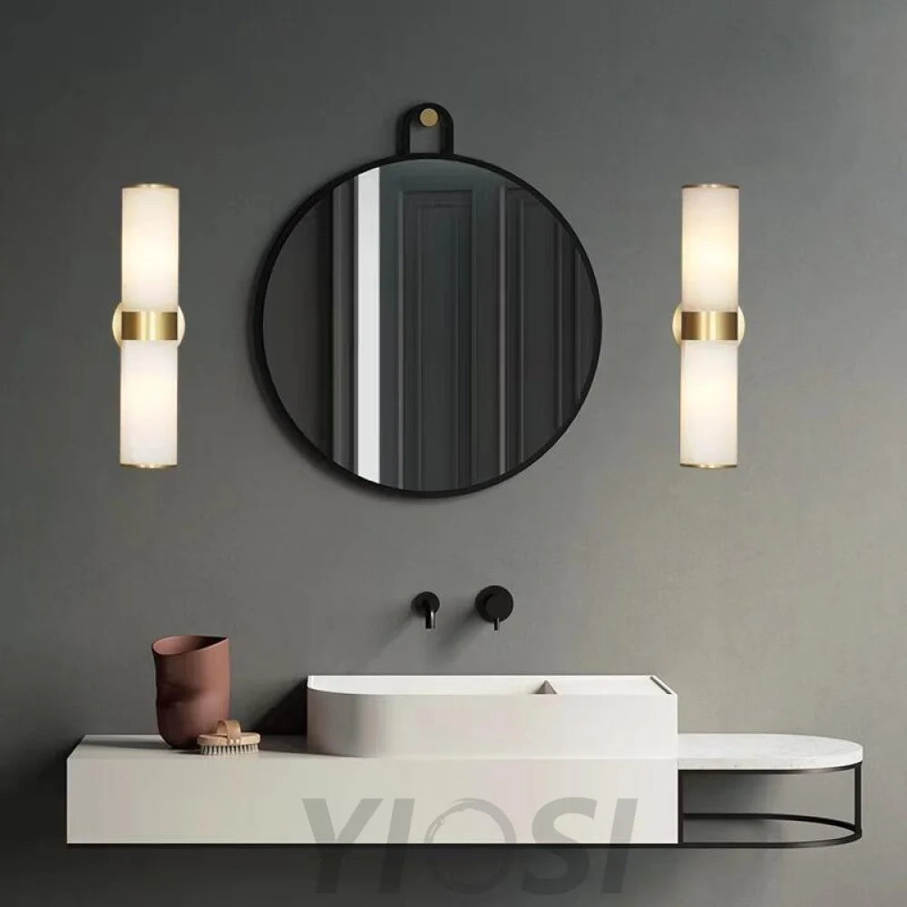 Althea Modern Sutton Linear Alabaster Wall Sconce Lamp For Living Room Bathroom Light Fixtures