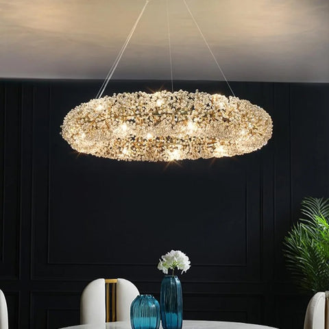 Alvaro Flower Crystal Chandelier Diameter 90 Cm (35.4 In) X Height 19 7.5