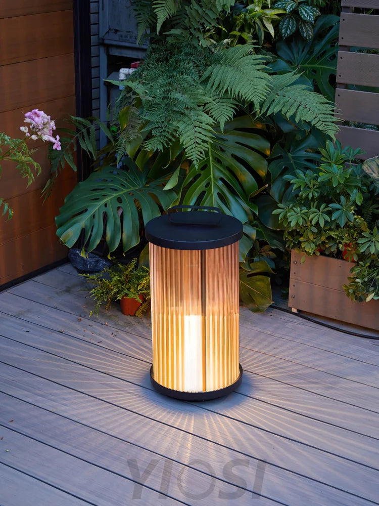 Ambient Line Lantern Garden Floor Lamp - Canister-1-Yiosilamp