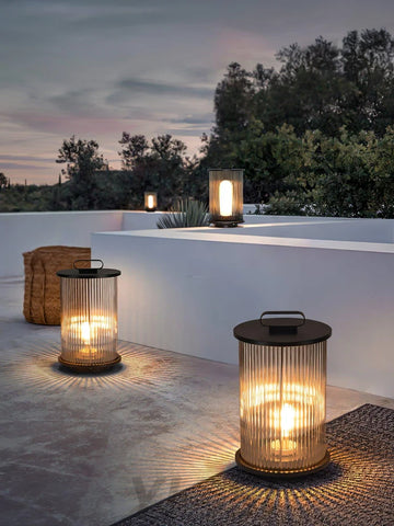 Ambient Line Lantern Garden Floor Lamp - Canister-1-Yiosilamp