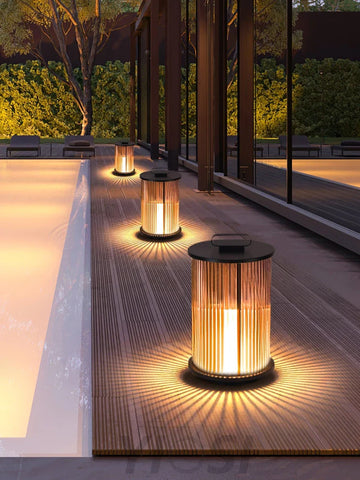 Ambient Line Lantern Garden Floor Lamp - Canister-1-Yiosilamp